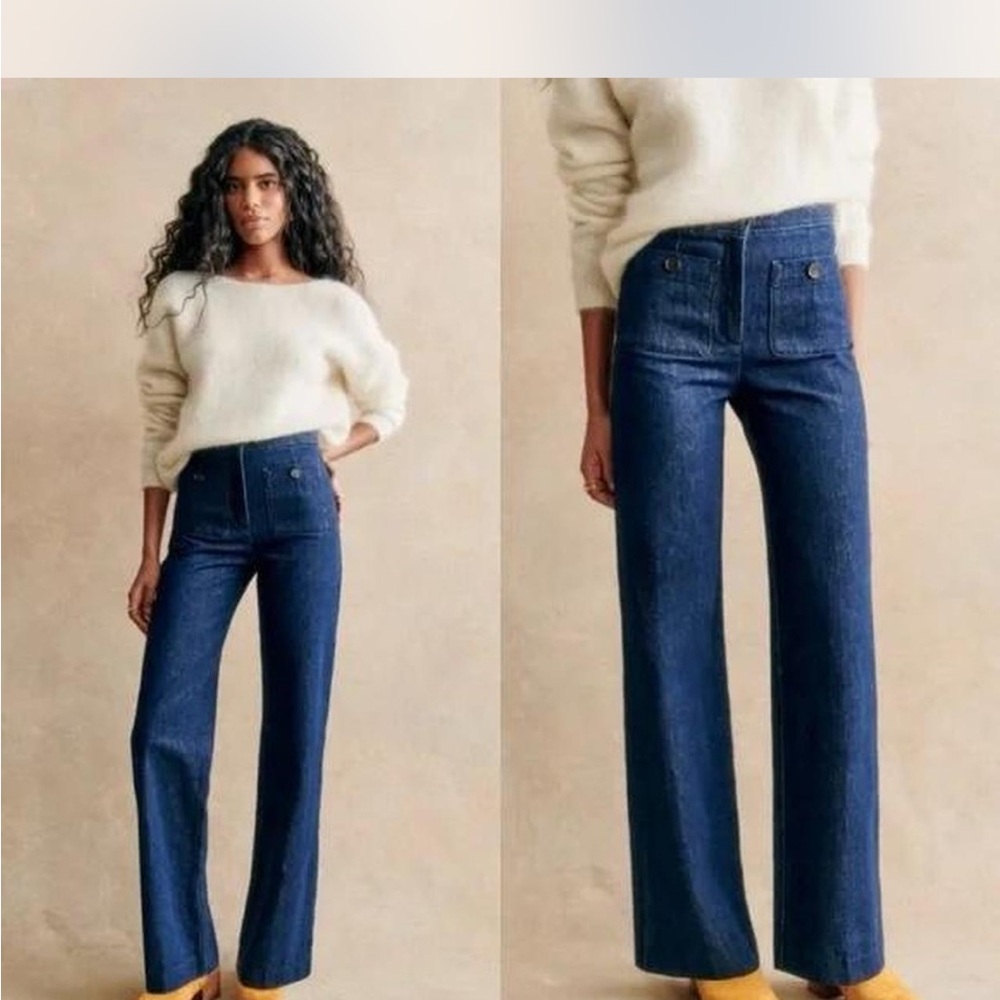 Sezane Dan Denim Jean Trouser 34